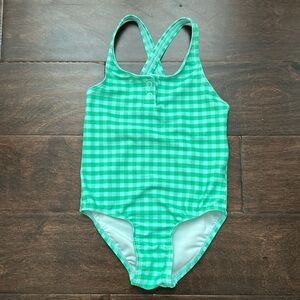 Old Navy Green & Blue Plaid Swim Suit Size 3T‎ NWOT